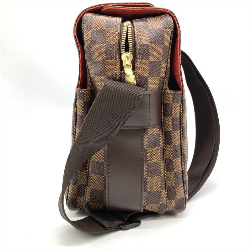 Louis Vuitton Naviglio Shoulder Bag Damier Ebène N45255 Brown Gold Hardware