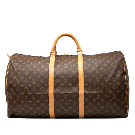 Louis Vuitton Monogram Keepall 60 Boston Bag Travel Bag M41422 Brown PVC
