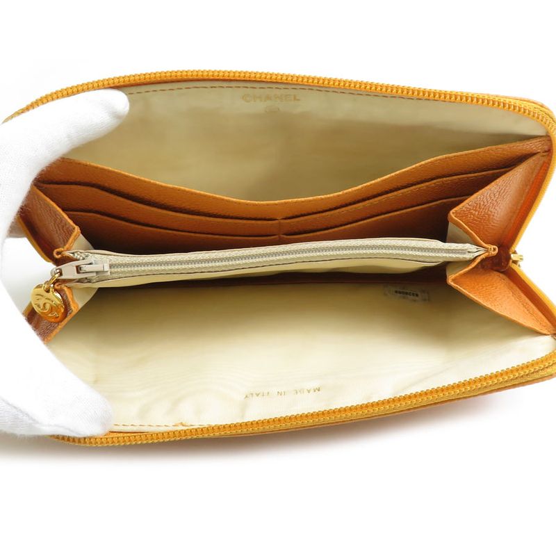 Chanel Round Zipper Long Wallet