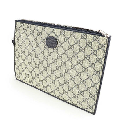 Gucci Clutch Bag Interlocking G Beige/ebony