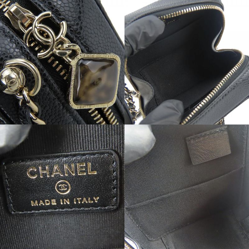 Chanel Shoulder Bag Matelasse Leather Black Gold Hardware Mini Bag 22A Coco