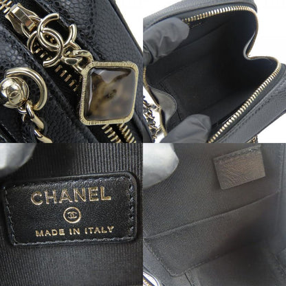 Chanel Shoulder Bag Matelasse Leather Black Gold Hardware Mini Bag 22A Coco