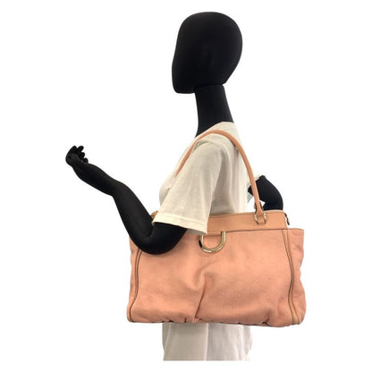 Gucci Abby Guccissima Pink Gold Hardware Leather 189831 Tote Bag Shoulder Bag