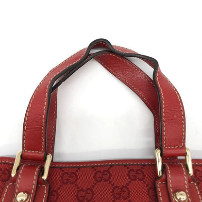 Gucci 257249 Handbag Mini Bag Small Red GG Canvas/leather Ladies Fashion