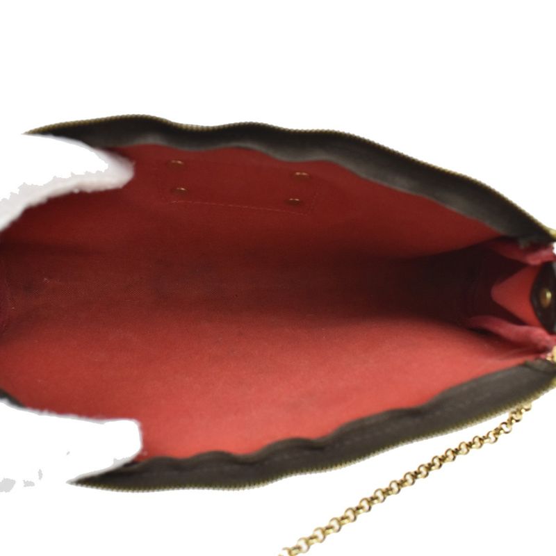 Louis Vuitton Shoulder Bag Handbag Eva 2WAY Damier Ebène N55213 16kb053