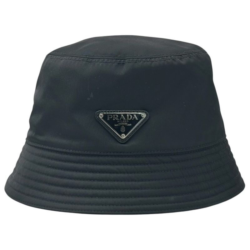 Prada 2023 "re-Nylon" Triangle Logo Bucket Hat Triangle Logo Re-Nylon Bucket