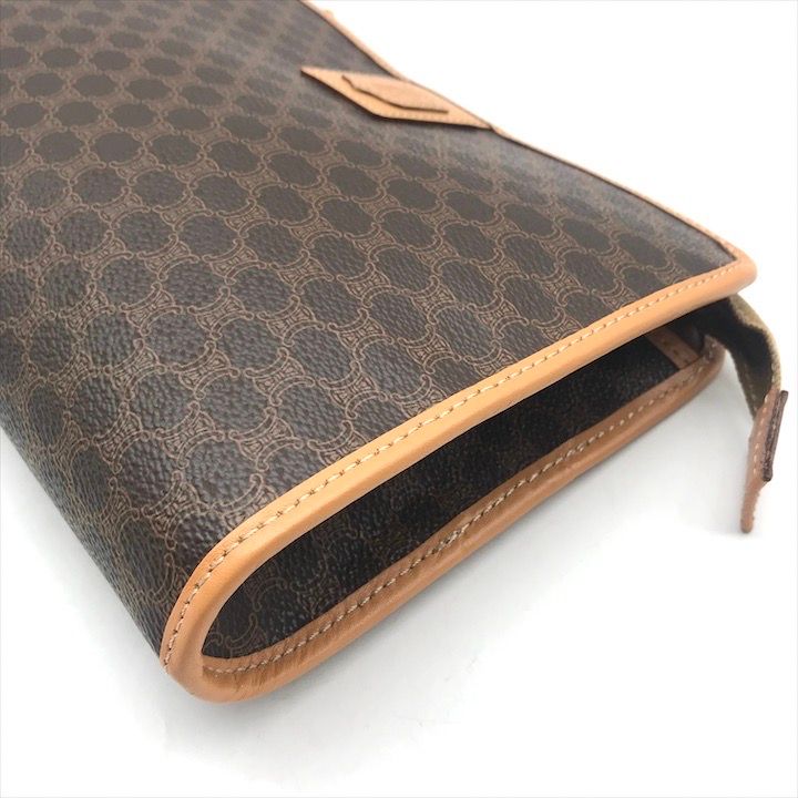 Celine Macadam Triomphe Clutch Brown