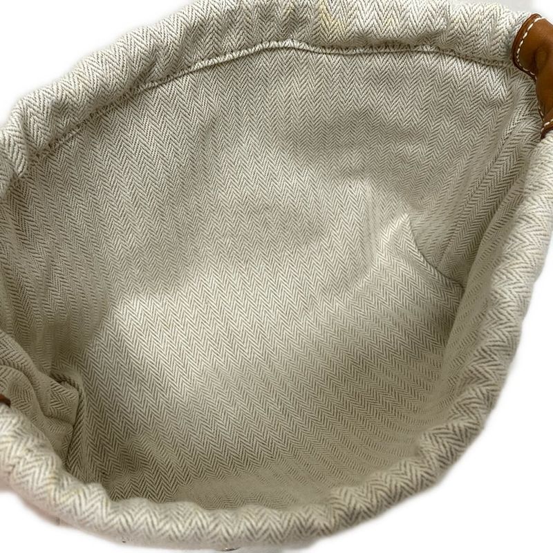 Hermes Pouch Fourbi 25 Natural X Fauve Drawstring Shape