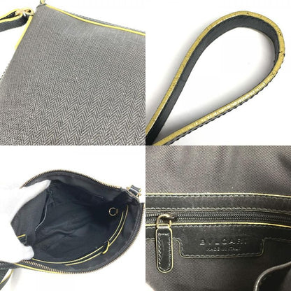 Bvlgari Bulgari Shoulder Bag Sbulgari Logo Pvc/leather Gray