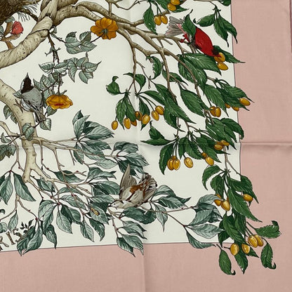 Hermes Carre 90 U Coeur DES BOIS In The Woods Navy 100% Silk Scarf