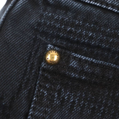  Louis Vuitton 24AW 1afx68 Damier Workwear Cotton Denim Pants Black 29 Made In