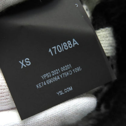 Saint Laurent Paris 21AW 690064 Mohair Cardigan Oversized Black White XS Made