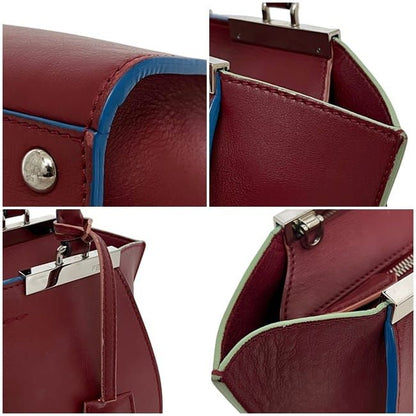 Fendi 2way Bag Petit Trois Jour Bordeaux 8bh333
