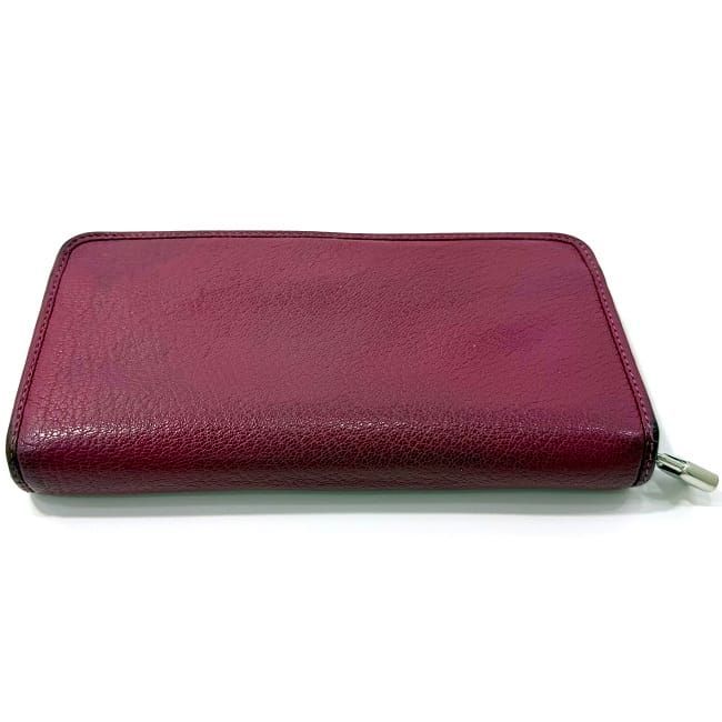Loewe Round Zipper Long Wallet Pink Amazona Wallet Leather Preowned
