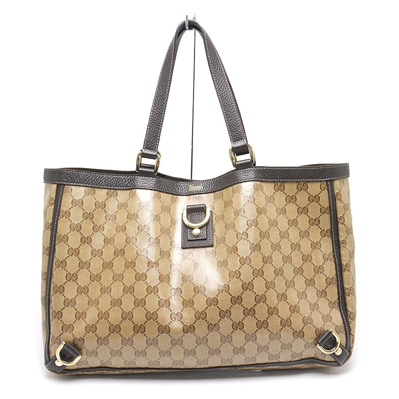 Gucci Tote Bag 293580 GG Crystal Beige And Brown