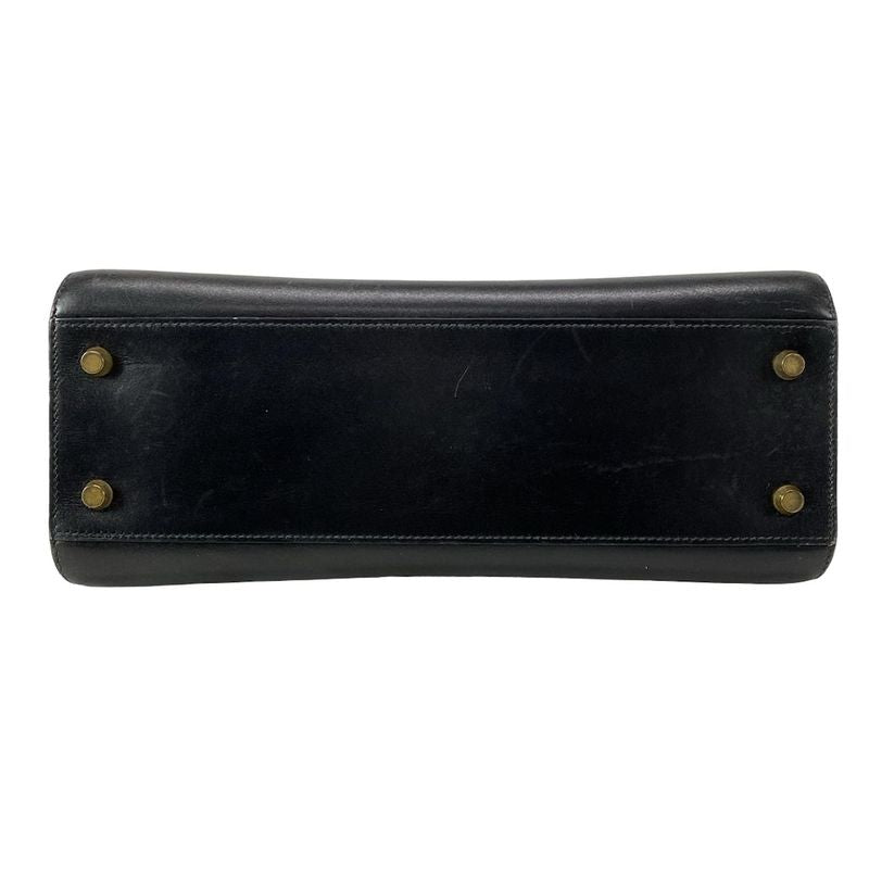 Hermes Kelly Sport GM Black Outside Stitching/gold Hardware