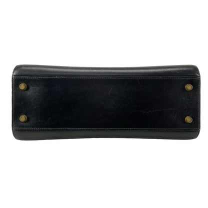 Hermes Kelly Sport GM Black Outside Stitching/gold Hardware