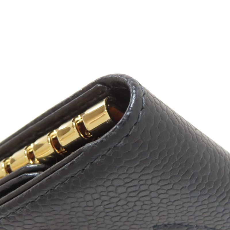 Chanel Coco Mark Gold Hardware Key Case Grained Calfskin Women