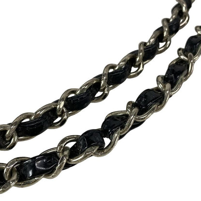 Chanel Shoulder Bag Deca Matelasse Black Coco Mark / Chain Shoulder / Silver