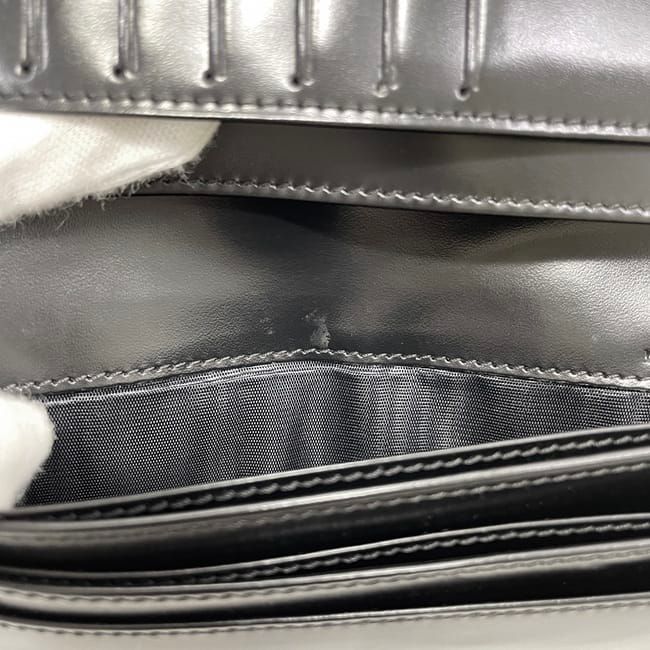 Celine Bifold Long Wallet Black Beige Carriage Pattern C Wallet Excellent