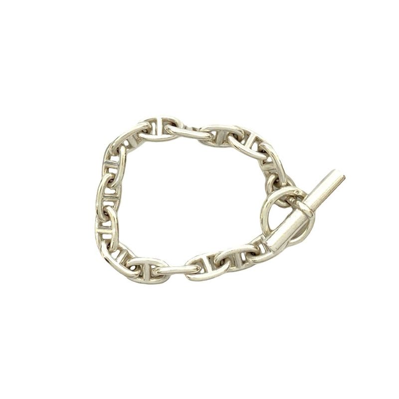Hermes Chaine D'ancre Margiela Period MM 15 Frames Silver 925 Chain Bracelet
