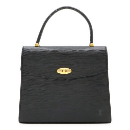 Louis Vuitton Epi Malesherbes Handbag Flap Bag Leather Noir Black Gold Hardware