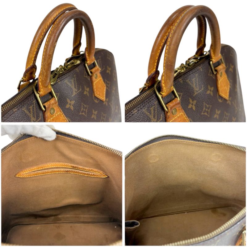 Louis Vuitton Alma PM Monogram Leather Handbag Brown Mini Tote Bag