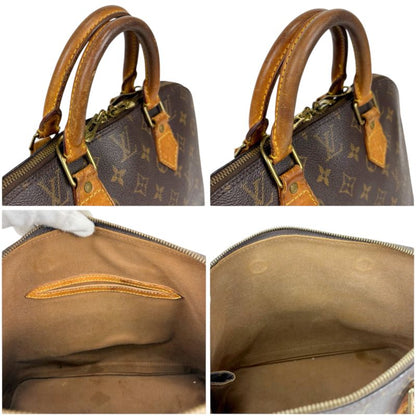 Louis Vuitton Alma PM Monogram Leather Handbag Brown Mini Tote Bag