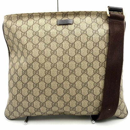 Gucci 201446 Shoulder Bag Brown GG Supreme Canvas Women's High Brand
