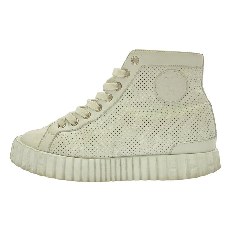 Hermes | Climbing Perforated Leather High-cut Sneakers | 35 | White | Women