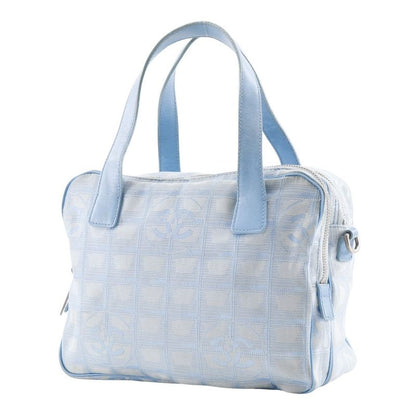 Chanel New Travel Line A15973 Nylon Canvas Light Blue Ladies Handbag