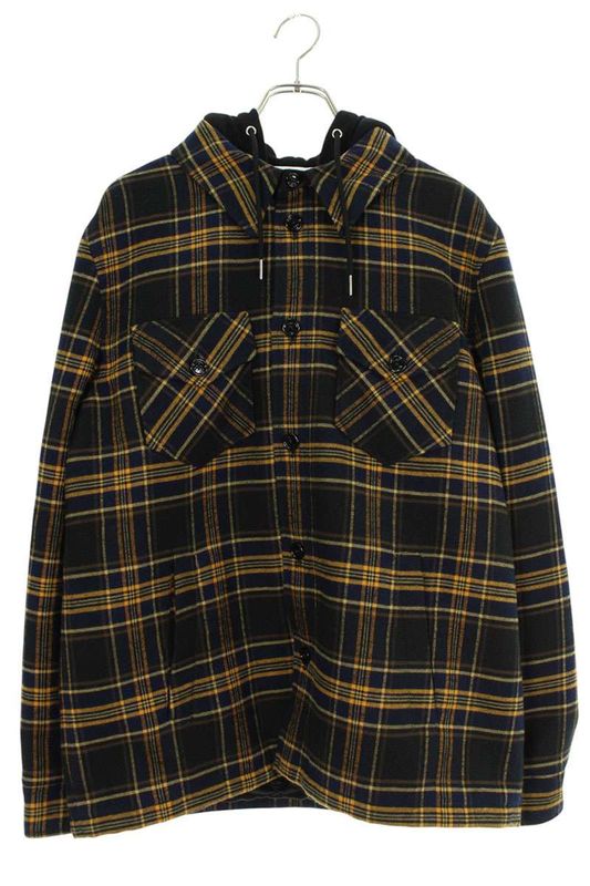 Celine 2w68a0m84 Hood Logo Check Blouson Men's 46