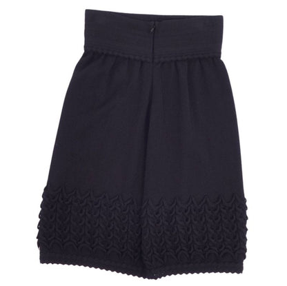 Chanel Knit Skirt Trapezoid Skirt Knee Length Coco Mark