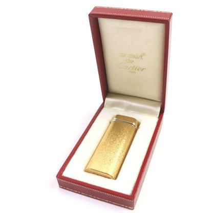 Cartier Trinity Oval All-over Roller Gas Lighter Gold With Case Swiss Made