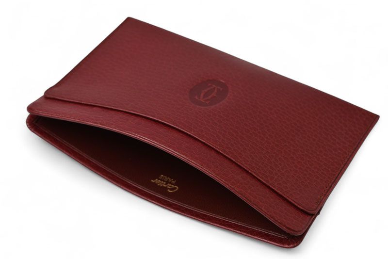 Cartier Card Case Vintage Cartier Mini Pouch Must De Cartier Bordeaux L3000015