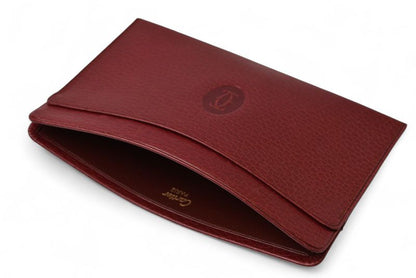Cartier Card Case Vintage Cartier Mini Pouch Must De Cartier Bordeaux L3000015