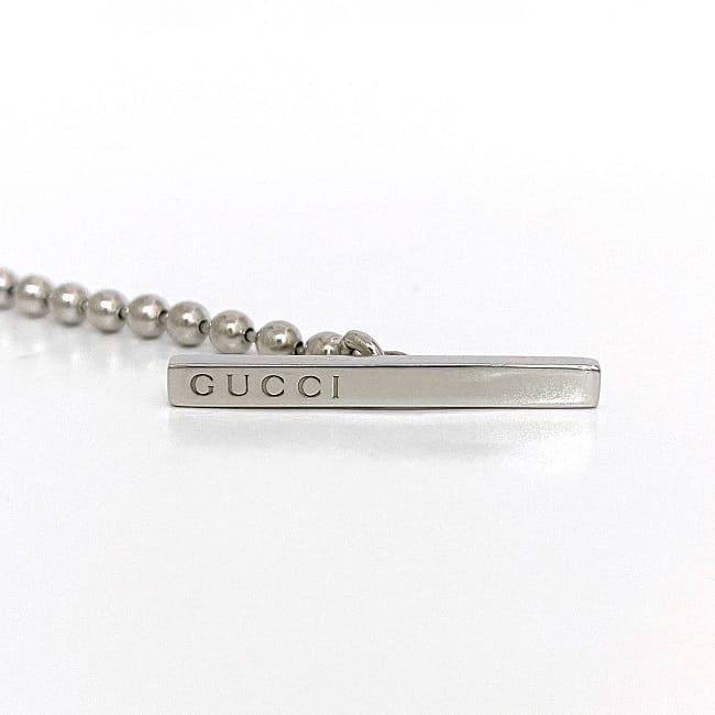 Gucci Ball Chain Necklace in Silver with Star Ring