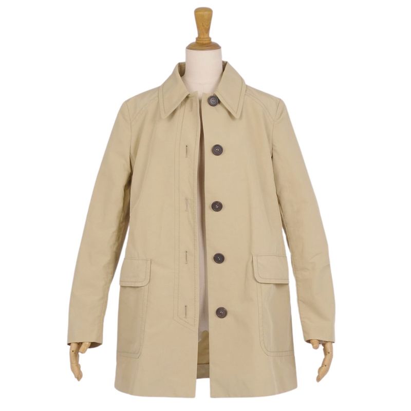 Prada Coat Belted Stainless Steel Collar Coat Balmacánco