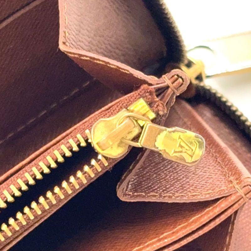 Louis Vuitton Zippy Wallet Monogram Fuchsia PVC Brown Round Zipper Long Wallet