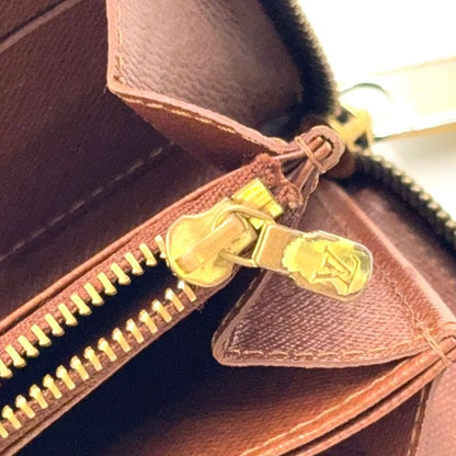 Louis Vuitton Zippy Wallet Monogram Fuchsia PVC Brown Round Zipper Long Wallet