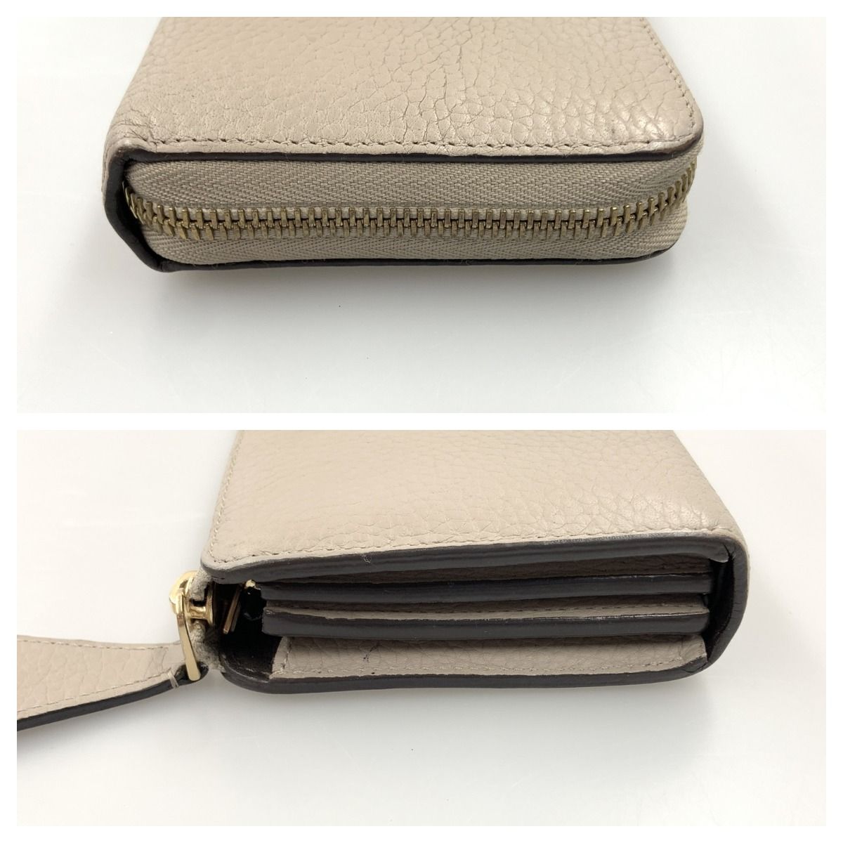 Louis Vuitton Portefeuille Comet L-Shaped Zipper Long Wallet M63104 Beige