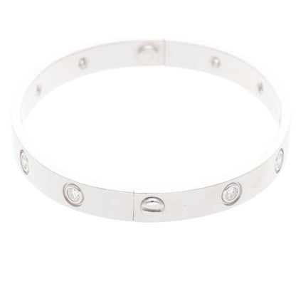 Cartier LOVE Bracelet Love Bracelet 18K White Gold Full Diamond Bracelet Men's