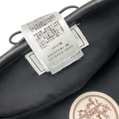 Hermes Beret Cashmere Gray Black Embroidery Hat