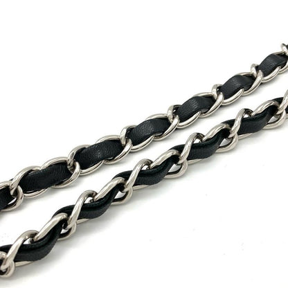 Chanel Camellia No5 Clover Shoulder Bag Velvet Black Coco Mark Chain Shoulder