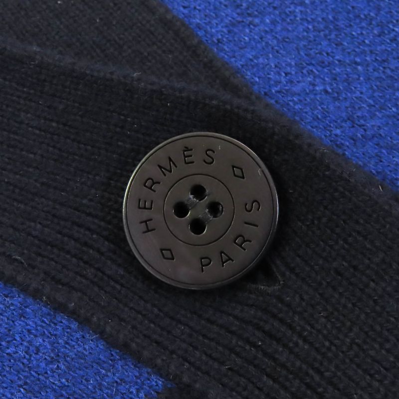 Hermes 22AW 2h2105d2 100% Cashmere Serie Buttons Allover Design Long Cardigan