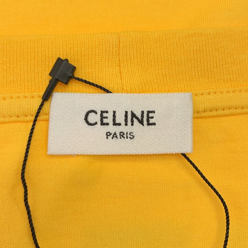 Celine - Over Silhouette Logo Loose T-shirt Cut And Sewn - XS - Yellow - Men's