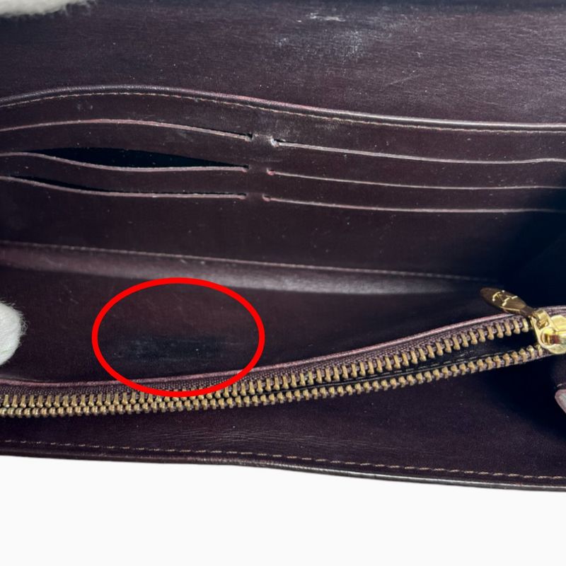 Louis Vuitton M93524 Vernis Portefeuille Sarah Long Wallet With Two-fold Zipper