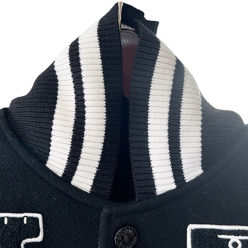 Louis Vuitton Riders Jacket 21AW NBA Collaboration Rm212m Leather Wool Black