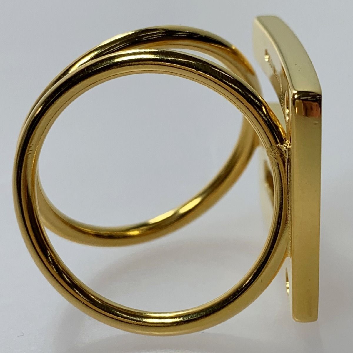 Gucci Plated G Logo G Motif Gold Scarf Ring