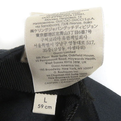 Gucci 23AW 751400 Logo Patch Rubberized Baseball Cap Black L/59cm (23.23in)